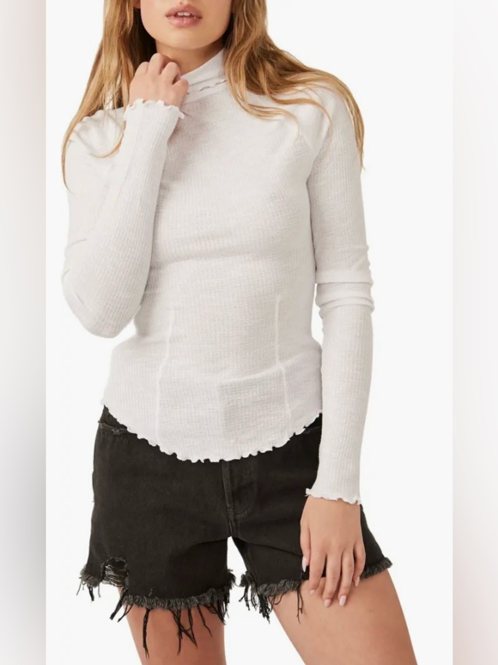 Free People Make It Easy Turtleneck Thermal Top